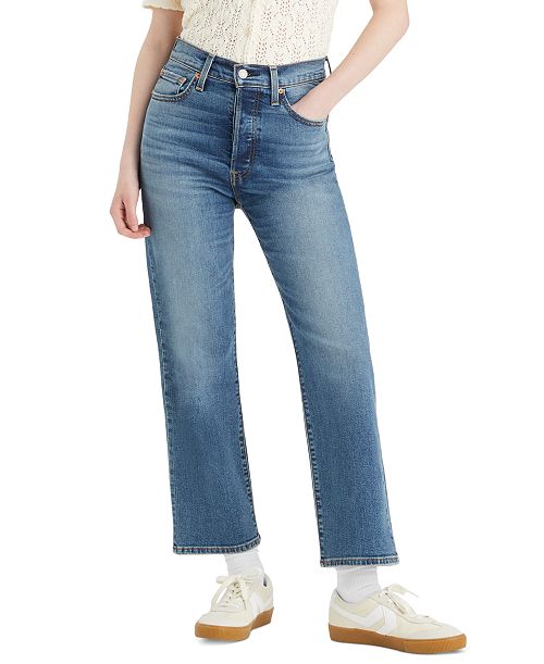 Levi's Women's Ribcage High Rise Straight Ankle Jeans Women's Fashion Shoes & Accessories