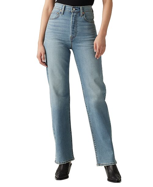 Levi's Women's Ribcage High-Rise Straight-Leg Jeans Women's Fashion Shoes & Accessories