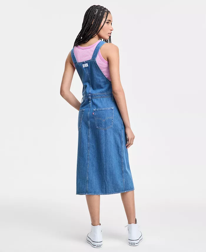 Levi's Women's Tico Cotton Denim Jumper Dress Women's Fashion Shoes & Accessories