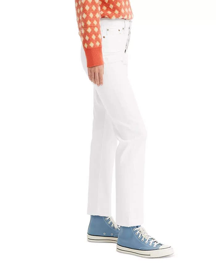 Levi's Women's Wedgie Straight-Leg High Rise Cropped Jeans Women's Fashion Shoes & Accessories