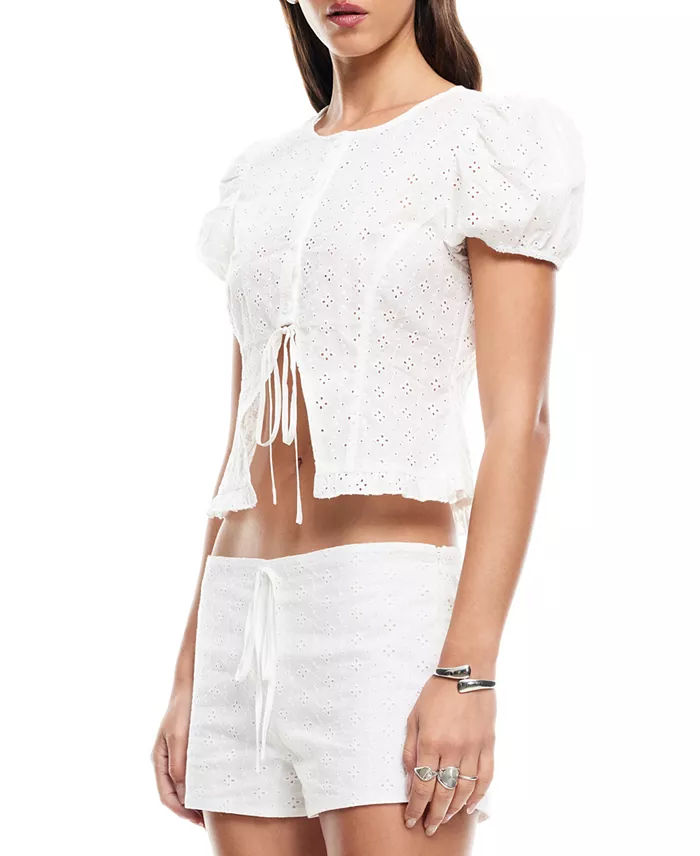 Lioness Women's Cotton Bardot Top Women's Fashion Shoes & Accessories