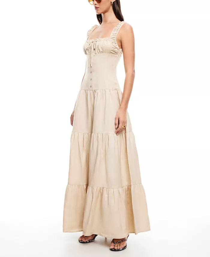 Lioness Women's Heart-Shaped Maxi Dress Women's Fashion Shoes & Accessories