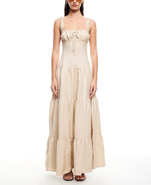 Lioness Women's Heart-Shaped Maxi Dress Women's Fashion Shoes & Accessories