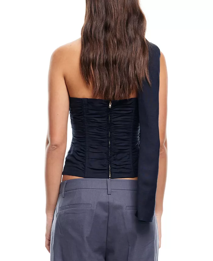 Lioness Women's Island Ruched Scarf-Trim Tube Top Women's Fashion Shoes & Accessories