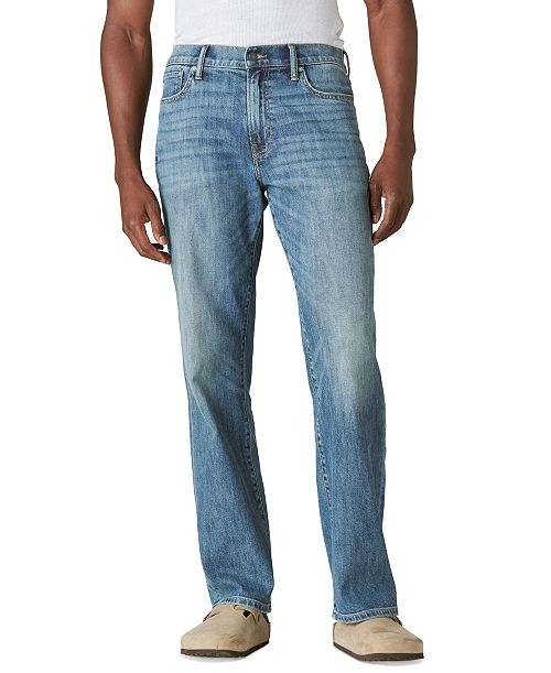 Lucky Brand Men's Relaxed-Fit Straight Whiskered Jeans Men's Fashion & Accessories