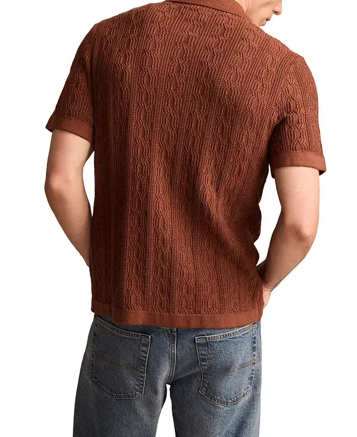 Lucky Brand Men's Short Sleeve Button Down Sweater Men's Fashion & Accessories