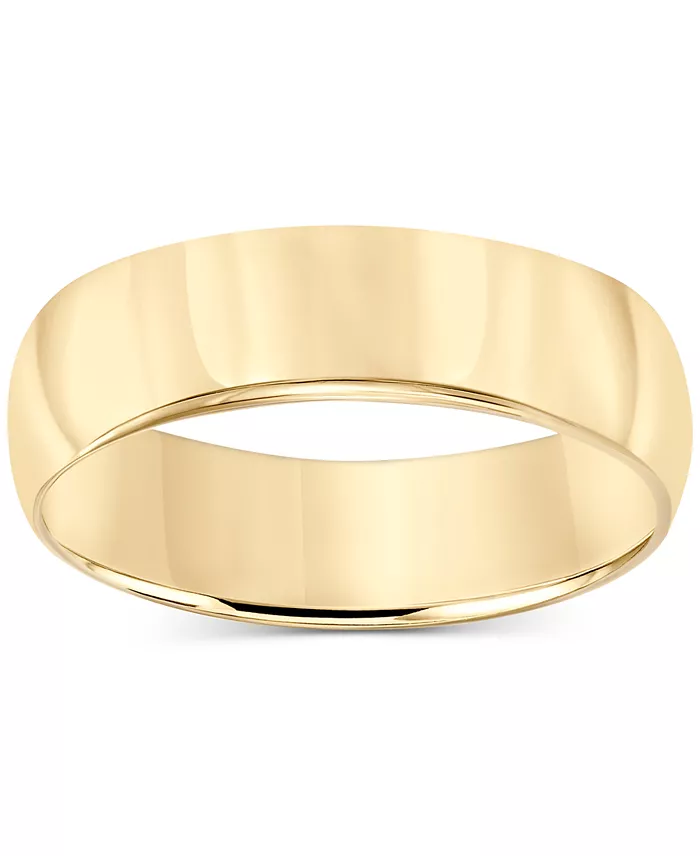 Macy's 14k Gold 6mm Wedding Band Jewelry & Watches