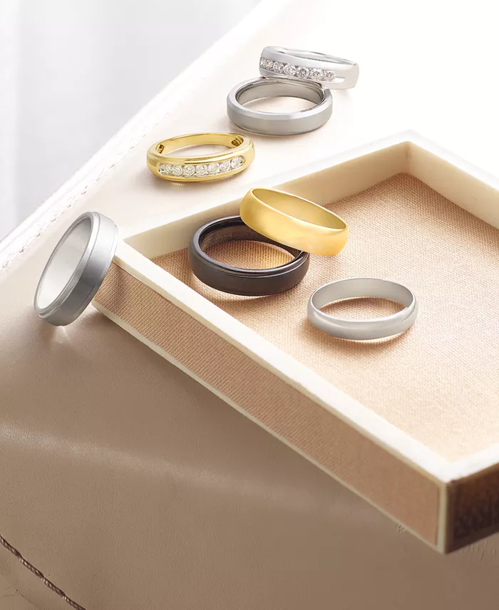 Macy's 14k Gold 6mm Wedding Band Jewelry & Watches