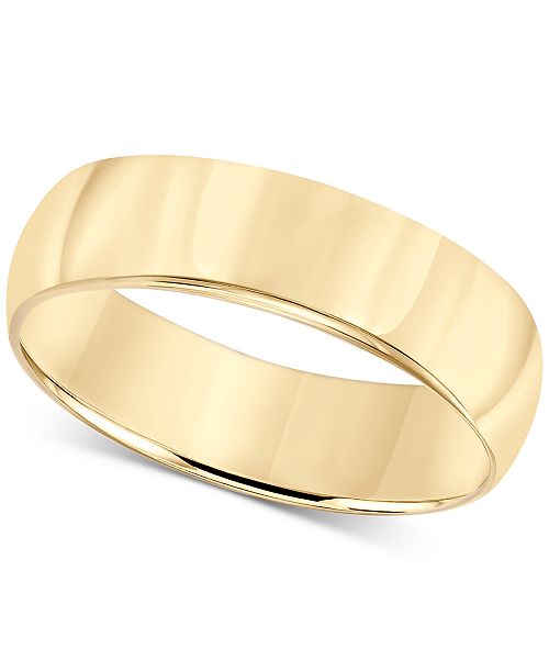 Macy's 14k Gold 6mm Wedding Band Jewelry & Watches Macy's 14k Gold 6mm Wedding Band Jewelry & Watches