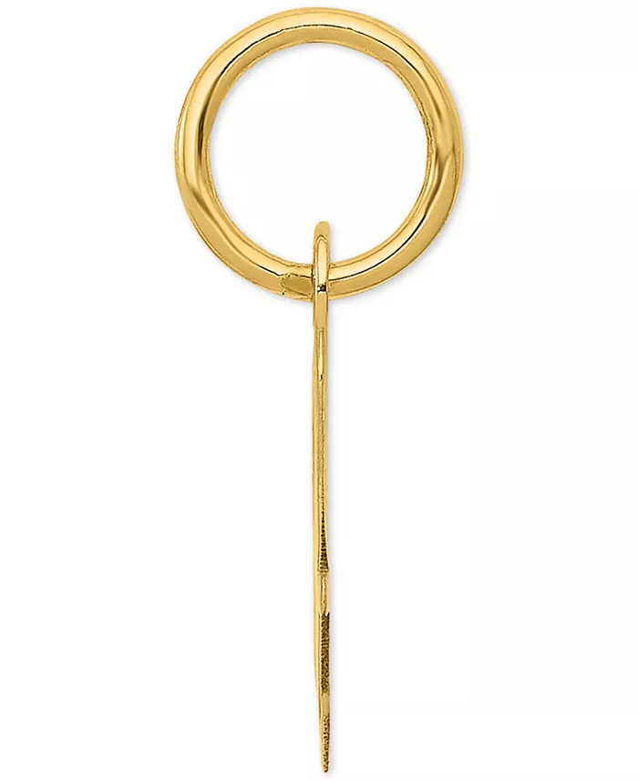 Macy's 14k Gold Charm Small Script Initial Charm Jewelry & Watches