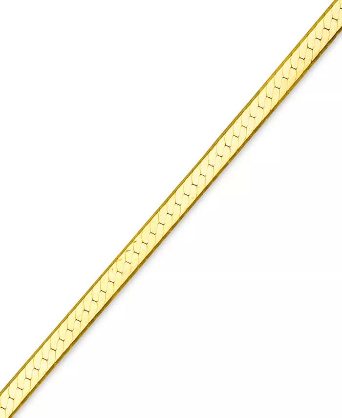 Macy's 18" Flat Herringbone Chain Necklace (1-1/4mm) In 14k Gold Jewelry & Watches