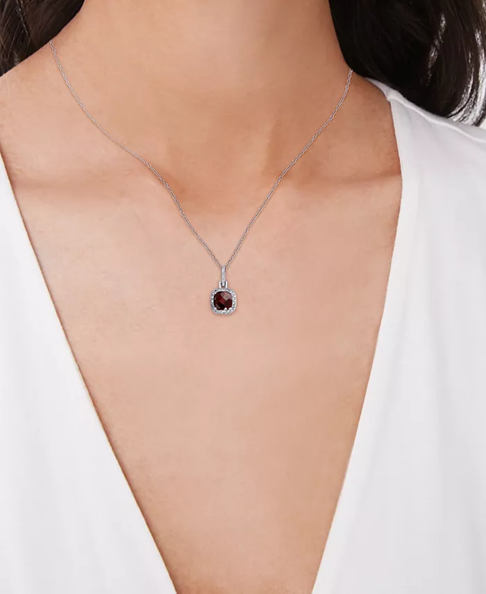 Macy's Blue Topaz (3-1/10 Ct. T.w.) & Diamond Accent Sterling Silver 18" Pendant Necklace And Stud Earrings Set Jewelry & Watches