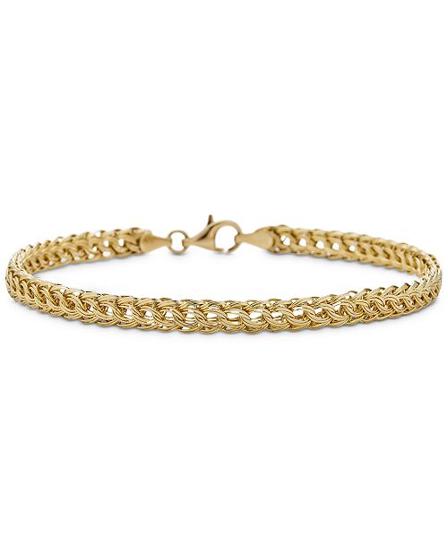 Macy's Circle Braided Bracelet in 14k Gold Jewelry & Watches