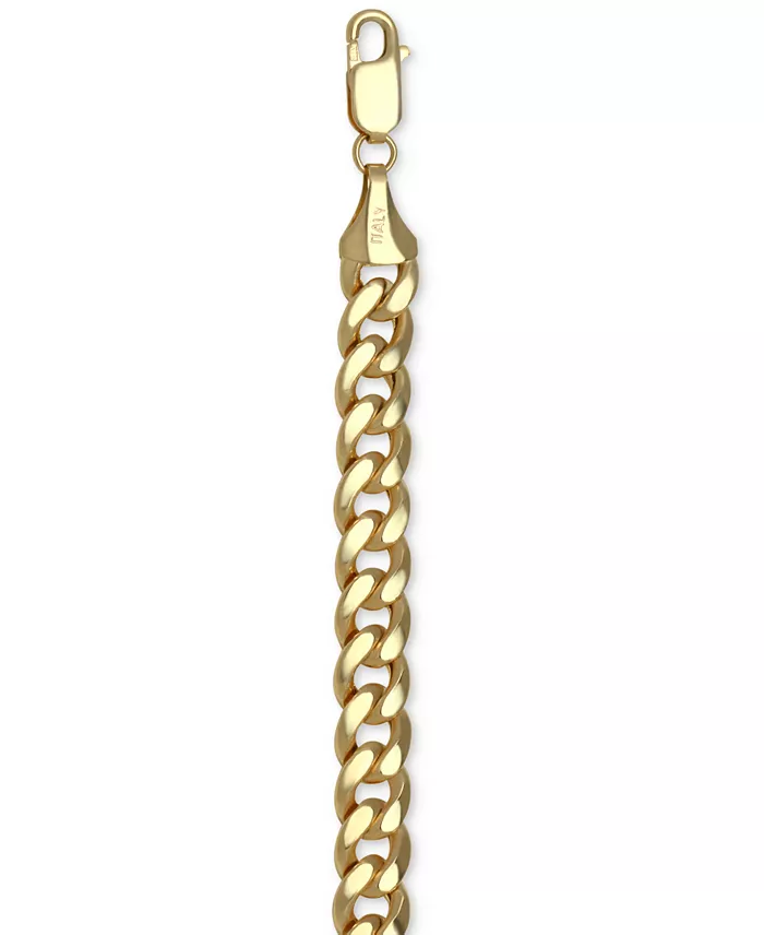 Macy's Cuban Link Chain Necklace 22" (7mm) In 14k Gold Jewelry & Watches
