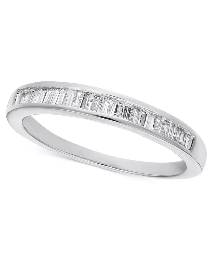 Macy's Diamond Baguette Band (1/7 Ct. T.w.) In 14k White Gold Gold Or Rose Gold Jewelry & Watches