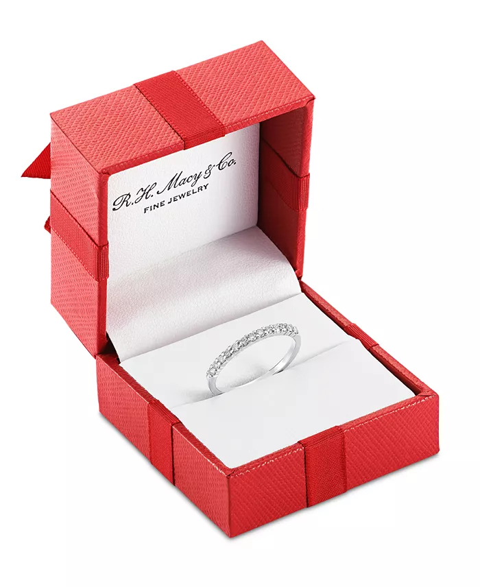 Macy's Diamond Band (1/4 Ct. T.w.) In 14k White Yellow Or Rose Gold Jewelry & Watches