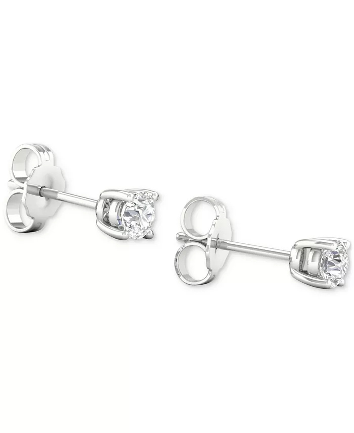 Macy's Diamond Stud Earrings (1/4 Ct. T.w.) In 10k White Or Yellow Gold Jewelry & Watches