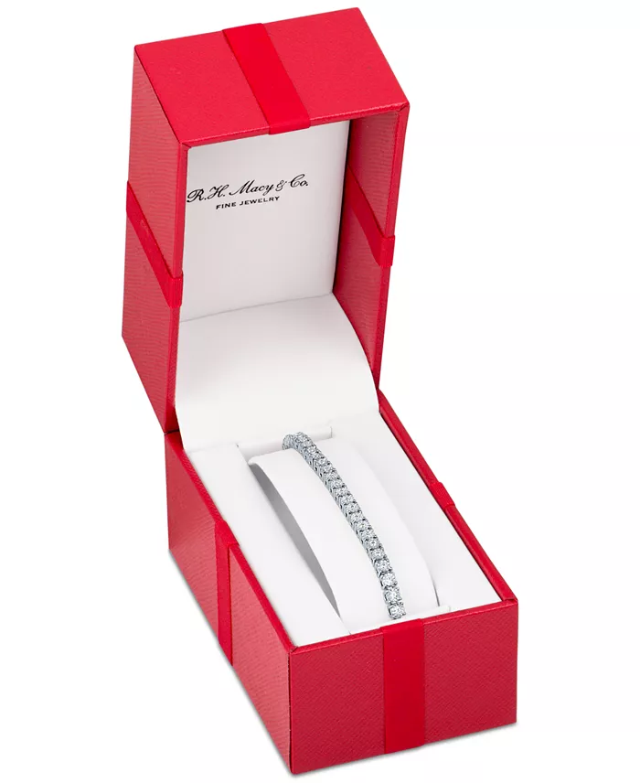 Macy's Diamond Tennis Bracelet (1 Ct. T.w.) In Sterling Silver 14k Gold-Plated Sterling Silver Or 14k Rose Gold-Plated Sterling Silver Jewelry & Watches