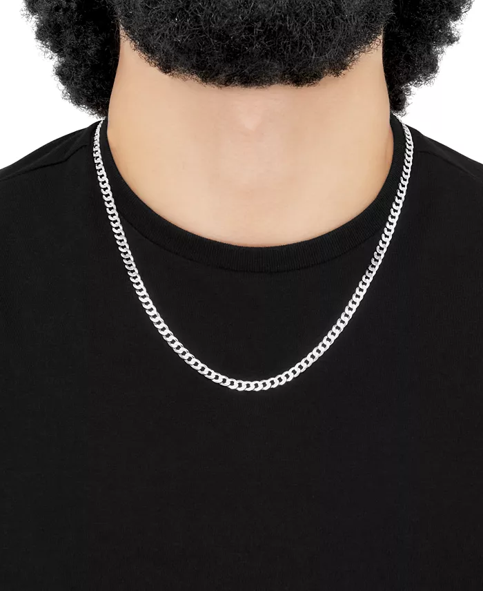Macy's Flat Curb Link 22" Chain Necklace (5mm) In 18k Gold-Plated Sterling Silver Or Sterling Silver Jewelry & Watches