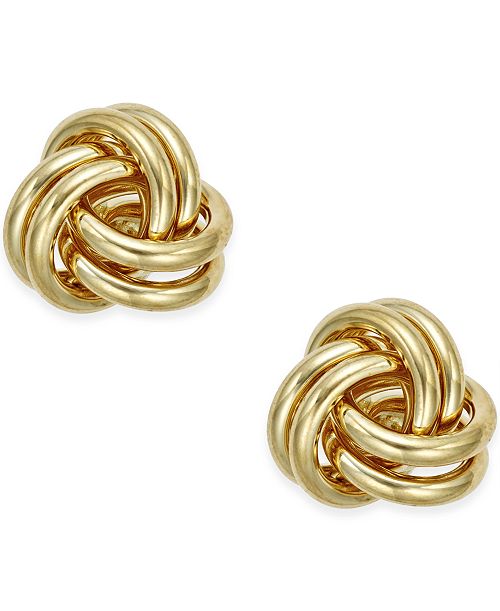 Macy's Love Knot Stud Earrings in 10k Gold Jewelry & Watches