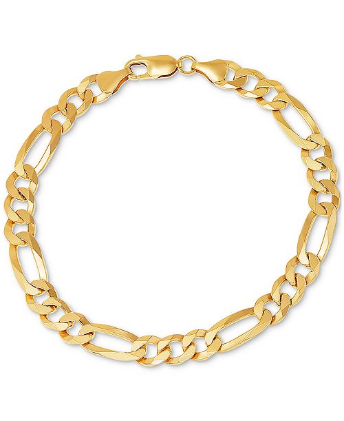 Macy's Men’s Figaro Link Chain Bracelet in 18k Gold-Plated Sterling Silver or Sterling Silver Jewelry & Watches Macy's Men’s Figaro Link Chain Bracelet in 18k Gold-Plated Sterling Silver or Sterling Silver Jewelry & Watches
