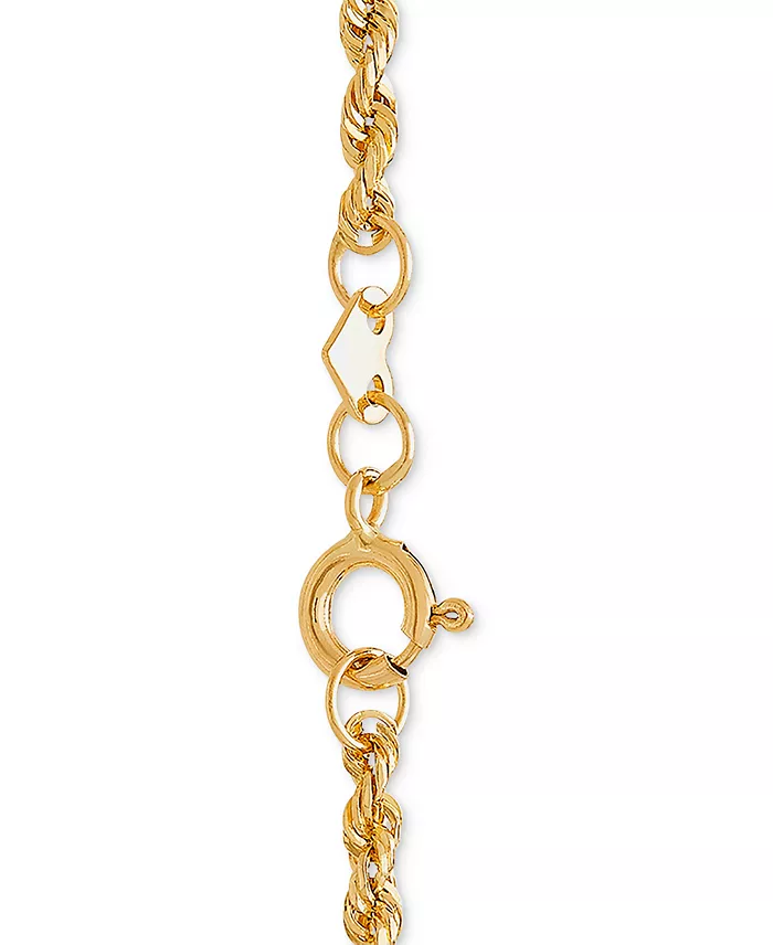 Macy's Rope Chain 16" Necklace (1-3/4mm) In 14k Yellow Gold Jewelry & Watches