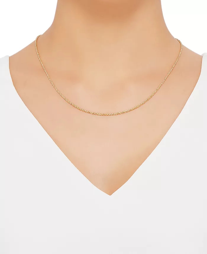Macy's Rope Chain 20" Necklace (1-3/4mm) In 14k Yellow Gold Jewelry & Watches