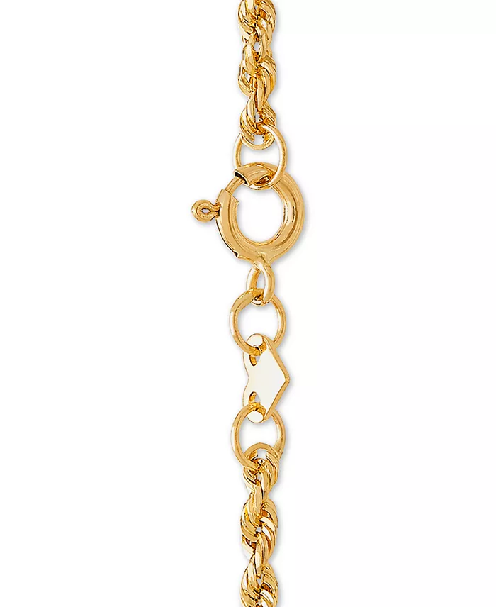 Macy's Rope Chain 20" Necklace (1-3/4mm) In 14k Yellow Gold Jewelry & Watches