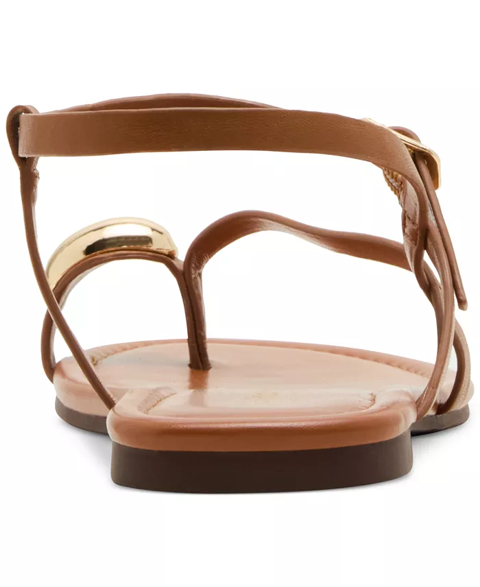 Madden Girl Treasure Strappy Embellished Flat Sandals Women's Fashion Shoes & Accessories