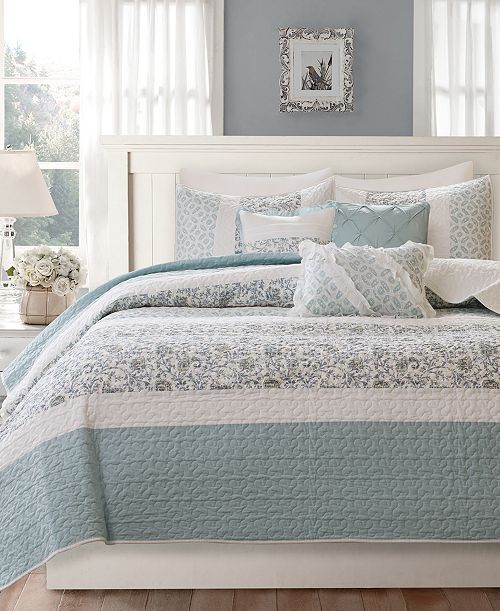 Madison Park Dawn 6-Pc. Quilt Set Full/Queen Bed & Bath