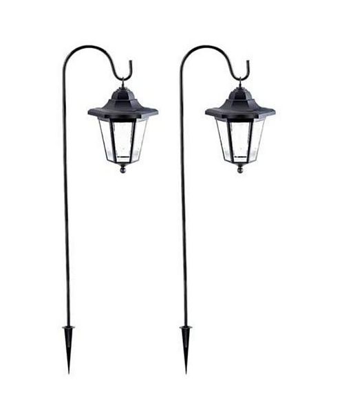 MAGGIFT 2 Pack Solar Hanging Shepherds Hook Outdoor Lights Waterproof Furniture