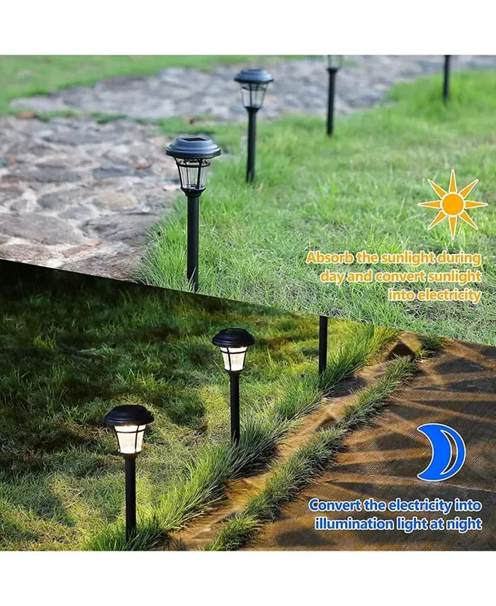 MAGGIFT 6-Pack Waterproof Solar Path Lights For Outdoor Spaces Furniture
