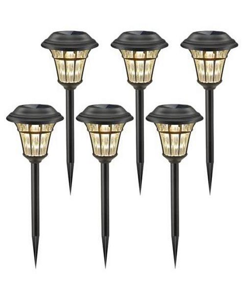 MAGGIFT 6-Pack Waterproof Solar Path Lights For Outdoor Spaces Furniture