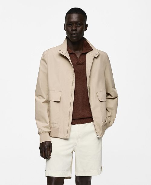 MANGO Men's Cotton Pockets Detail Blazer Men's Fashion & Accessories