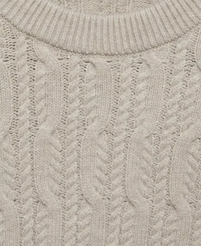 MANGO Men's Slim-Fit Braided Knit Sweater Men's Fashion & Accessories