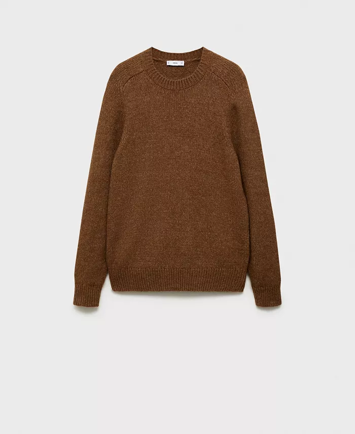 MANGO Men's Slim-Fit Wool-Blend Knit Sweater Men's Fashion & Accessories