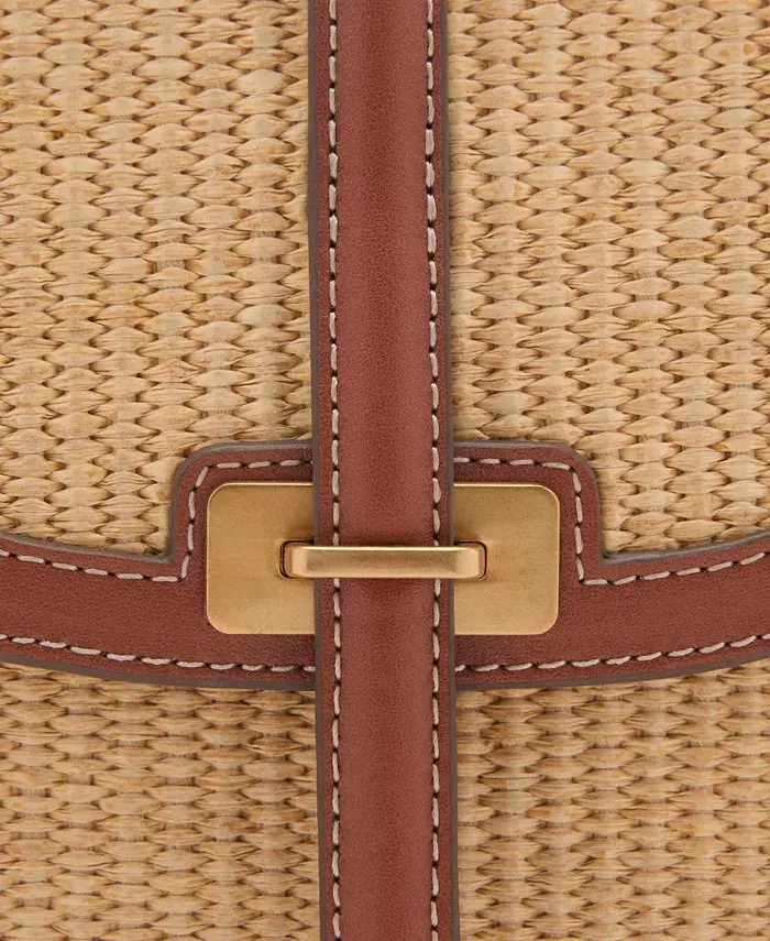 MANGO Women's Contrast Canvas Crossbody Bag Women's Fashion Shoes & Accessories