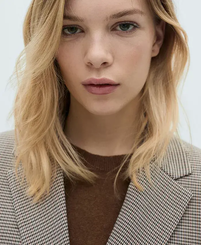 MANGO Women's Double-Breasted Jacket Women's Fashion Shoes & Accessories