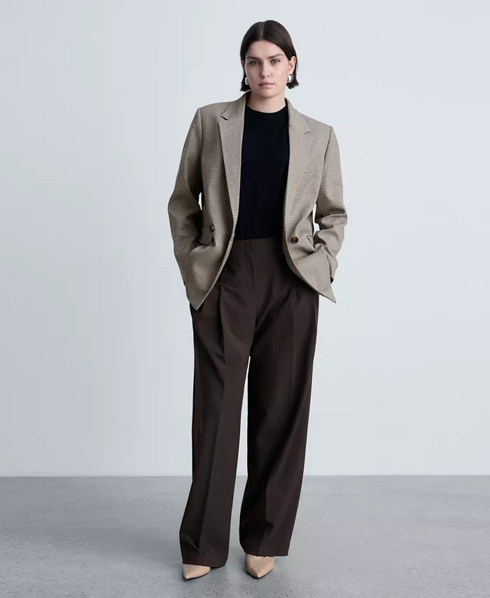 MANGO Women's Double-Breasted Jacket Women's Fashion Shoes & Accessories