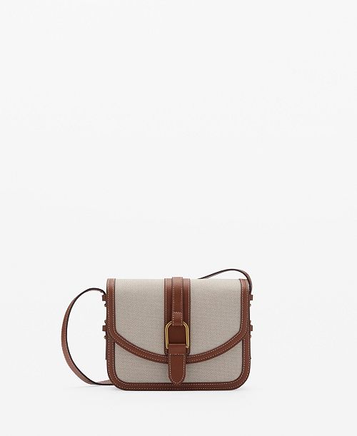 MANGO Women's Flap Crossbody Bag Women's Fashion Shoes & Accessories