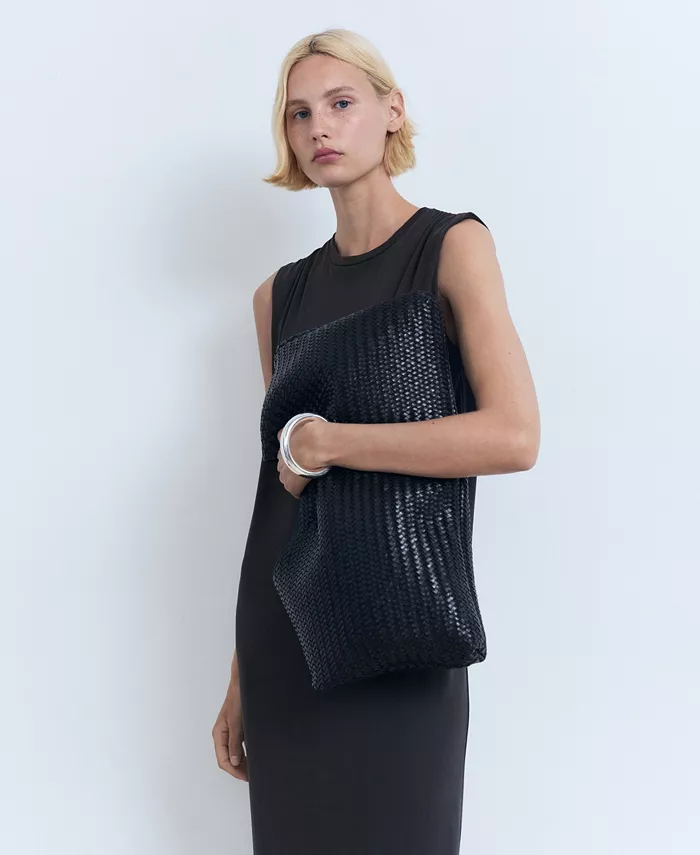 MANGO Women's Flowy Long Dress Women's Fashion Shoes & Accessories