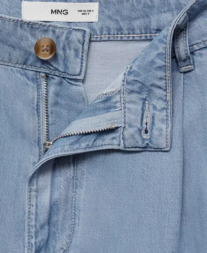 MANGO Women's Lyocell Wide Leg Pants Women's Fashion Shoes & Accessories