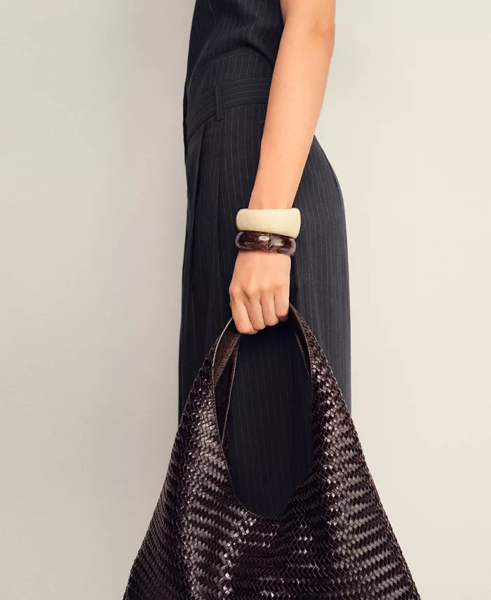 MANGO Women's Straight-Fit Linen-Blend Suit Pants Women's Fashion Shoes & Accessories