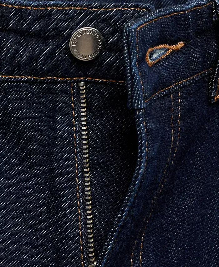 MANGO Women's Straight-Fit Rinse-Wash Jeans Women's Fashion Shoes & Accessories