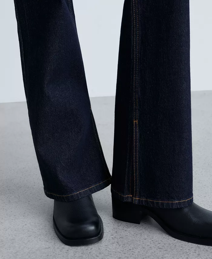 MANGO Women's Straight-Fit Rinse-Wash Jeans Women's Fashion Shoes & Accessories