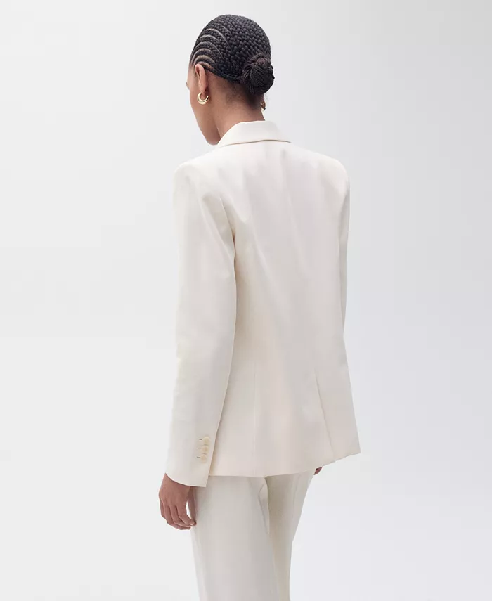 MANGO Women's Straight-Fit Suit Jacket Women's Fashion Shoes & Accessories