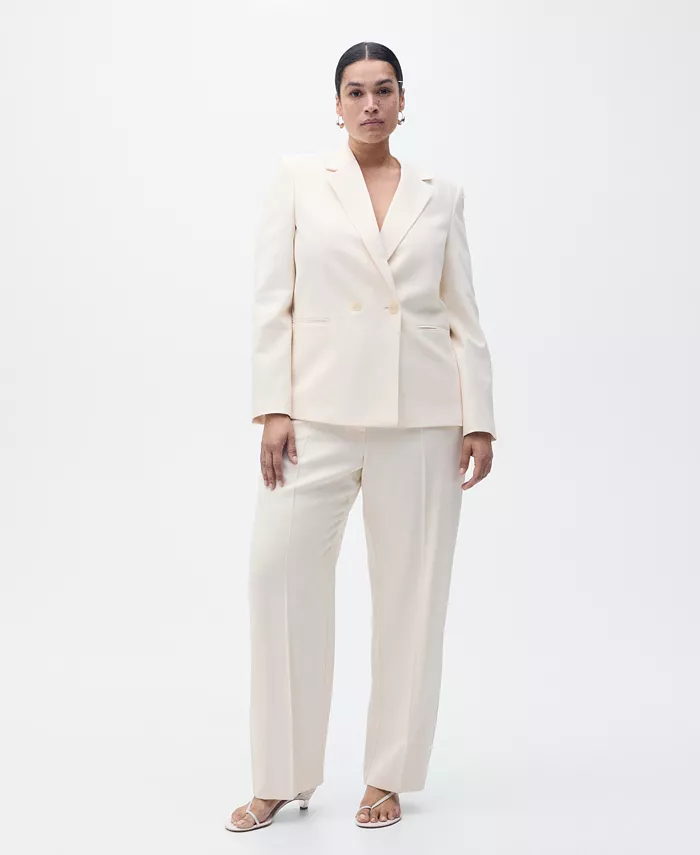 MANGO Women's Straight-Fit Suit Jacket Women's Fashion Shoes & Accessories