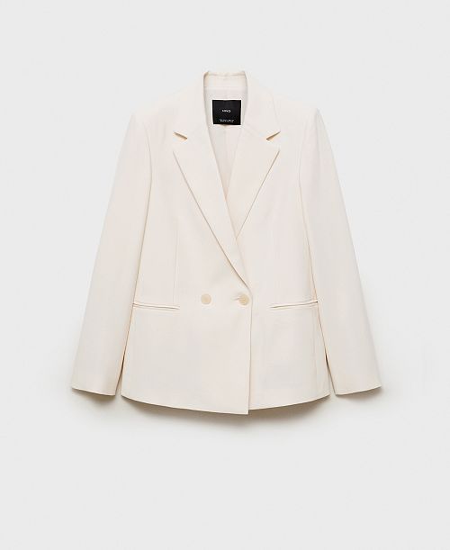 MANGO Women's Straight-Fit Suit Jacket Women's Fashion Shoes & Accessories