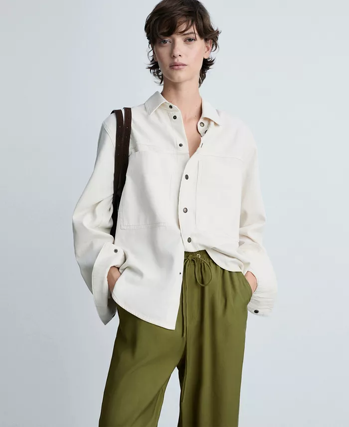 MANGO Women's Straight Suit Pants Women's Fashion Shoes & Accessories