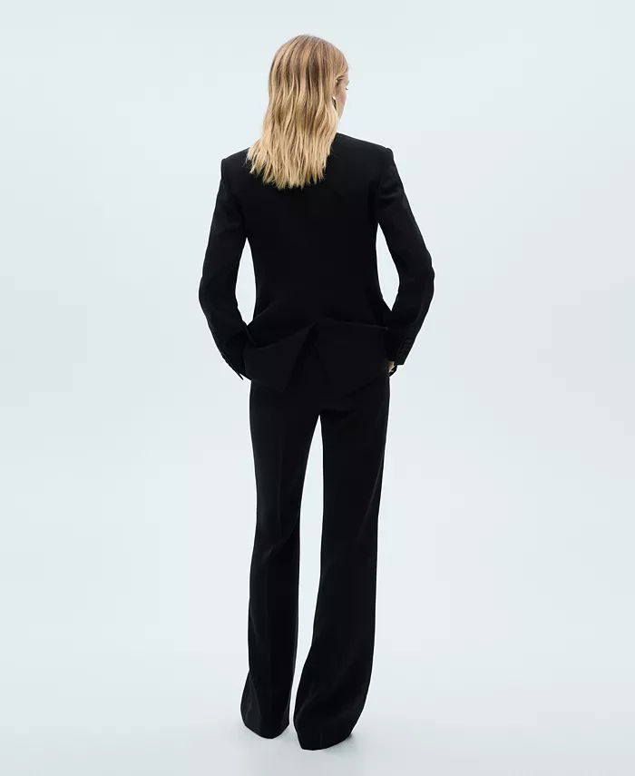 MANGO Women's Wide Leg Suit Pants Women's Fashion Shoes & Accessories